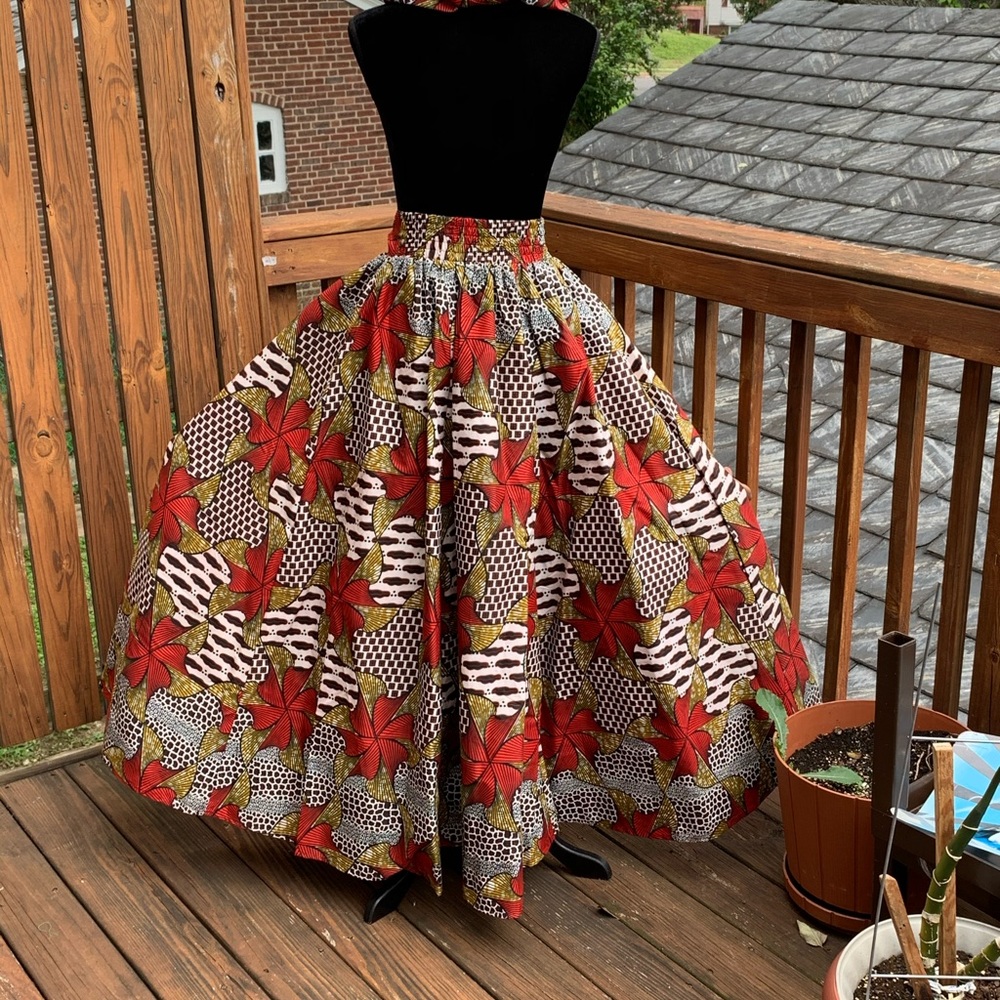Maxi Skirt with pockets and scarf